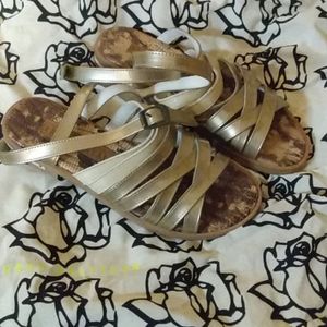 Freda salvador Force Gold metallic Gladiator sandals 6.5